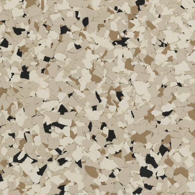 Shoreline decorative flake pattern
